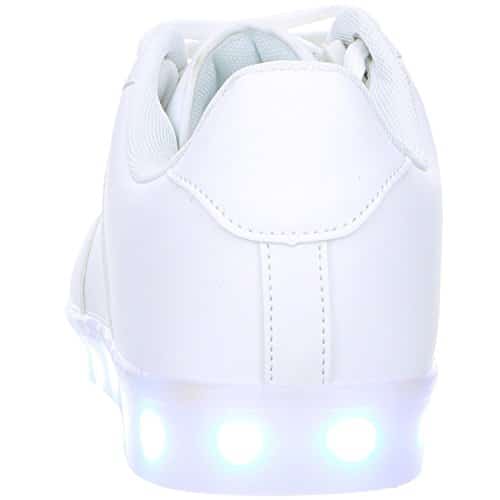 Schuhe-Trentasette Damen Herren LED Licht Farbwechsel Sneaker weiß, Größe:38;Farbe:Weiß - 2